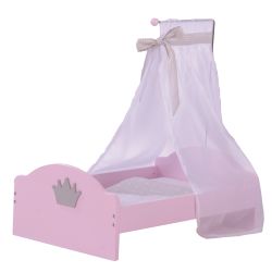 Roba Kids Puppenstandbett mit Textilien und Himmelstange Prinzessin Sophie 