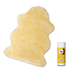 Heitmann Baby Lammfell Gold-Beige ca. 75-85 cm mit Lammfell Shampoo Waschmittel