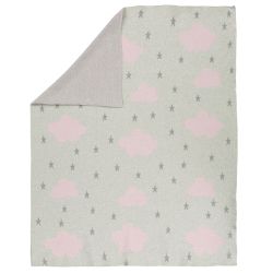 Alvi Strickdecke 100% Baumwolle 75x100 Cloud rosa 992-2