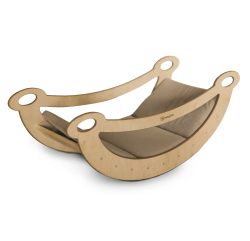 BabyGO Bogenwippe Holzwippe inkl. Polster natur