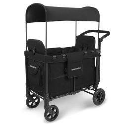 Wonderfold Bollerwagen Kinderwagen Original Double Black - schwarz