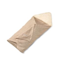 Fellhof Einschlag-Babydecke aus Merinowolle und Lammfell STELLA