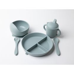 Kindsgard Silikon Geschirrset 5-teilig inkl. Besteck mint