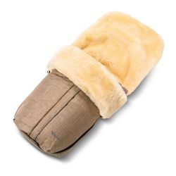 Fellhof Kinderwagen-Fellsack Fußsack Aspen beige-melange