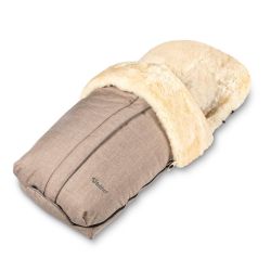 Fellhof Kinderwagenfellsack Fußsack Lammfell CORTINA beige-melange