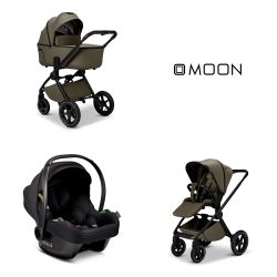 Moon Kombikinderwagen Gio 2.0 Set mit Babyschale Cosmo 2.0 moss