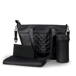 Moon V-Shape Bag Wickeltasche black leather