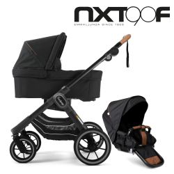 Emmaljunga NXT90 FLAT Outdoor - Duo Outdoor Black