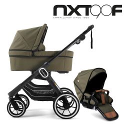 Emmaljunga NXT90 FLAT Outdoor - Duo Outdoor Olive