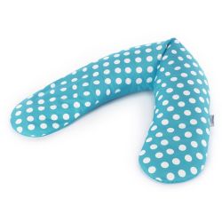 Theraline Stillkissen 190cm inkl. Bezug Indie Dots petrol Mikroperlenfüllung