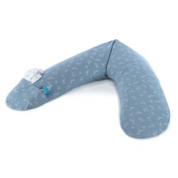 Theraline Stillkissen 190cm mit Bezug Kolibris - mit Tasche Mikroperlenfüllung