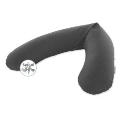 Theraline Stillkissen 190cm inkl. Bezug Melange anthrazit Mikroperlenfüllung