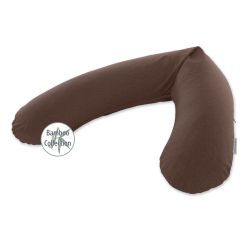 Theraline Stillkissen 190cm inkl. Bezug Melange kastanie Dinkelfüllung