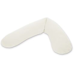 Theraline Stillkissen 190cm inkl. Bezug Creme, Feinstrick Mikroperlenfüllung