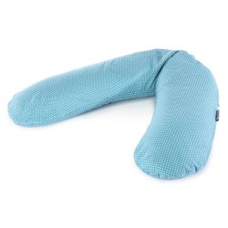Theraline Stillkissen 190cm inkl. Bezug Punkte türkis Mikroperlenfüllung