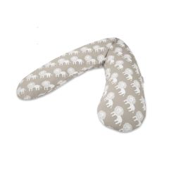 Theraline Stillkissen 190cm inkl. Bezug Wüstenkönig taupe Dinkelfüllung