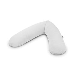 Theraline das Original Stillkissen inkl. Bezug Lichtgrau Musselin Dinkelspelz