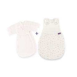 Träumeland Babyschlafsack LIEBMICH 3tlg. Set Naturlieb rosa Größe 56/62