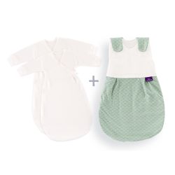 Träumeland Babyschlafsack LIEBMICH 3-teilig Set Fische mint Größe 68/74