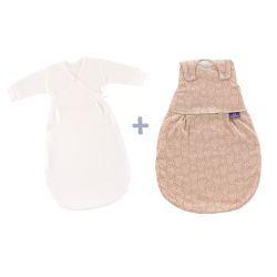 Träumeland Babyschlafsack LIEBMICH 3tlg. Set Kuschelhase beige 56/62