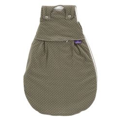 Träumeland Außenschlafsack LIEBMICH Pünktchen oliv Größe 80/86