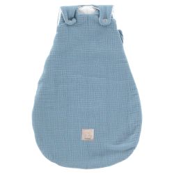 Träumeland Außenschlafsack LIEBMICH Baumwollmusselin hellblau Größe 62/68