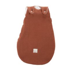 Träumeland Außenschlafsack LIEBMICH Baumwollmusselin terrakotta Größe 62/68