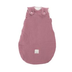 Träumeland Außenschlafsack LIEBMICH Baumwollmusselin pflaume Größe 68/74