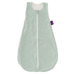 Träumeland GOTS Schlafsack LIEBMICH Blätter mint Größe 60