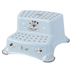 Keeeper Tritthocker zweistufig mit Anti-Rutsch-Funktion Mickey Maus Blau