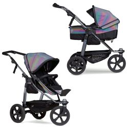 TFK mono Kombi Kinderwagen mit Luftkammer Radset glow in the dark