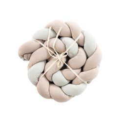 Träumeland Signature Nestchenschlange taupe & mint geflochten 180 cm