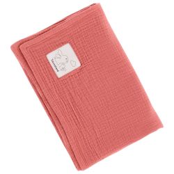 Träumeland Babydecke aus Musselin aprikose Größe 75 x 100 cm