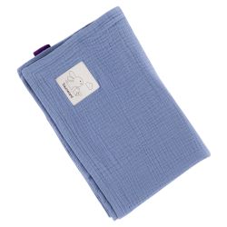 Träumeland Babydecke aus Musselin hellblau Größe 75 x 100 cm