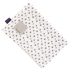 Träumeland Jersey Decke Design weiß mit grauen Sternen 75 x 100 cm