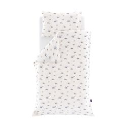 Träumeland Bettwäsche Jersey Little Farm blau 100/135 + 40/60 cm