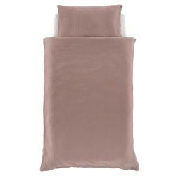Träumeland Bettwäsche Baumwollmusselin kastanie 100/135 + 40/60 cm