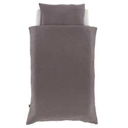 Träumeland Bettwäsche Baumwollmusselin schokopflaume 100/135 + 40/60 cm