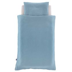 Träumeland Bettwäsche Baumwollmusselin hellblau 100/135 + 40/60 cm