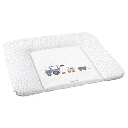 Träumeland Wickelauflage Little Farm blau 75 x 85 cm