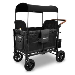 Wonderfold Bollerwagen Kinderwagen Premium Quad Volcano Black schwarz