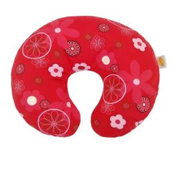 Theraline Wynnie Stillkissen inkl. Bezug Retroblume rot Polyesterhohlfaser