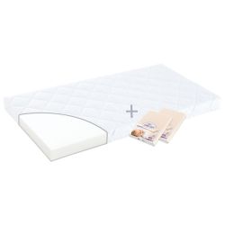 Träumeland Set Matratze Softwash 60 x 120 cm + 2 Spannbetttücher Jersey beige
