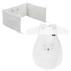 Alvi Set Baby-Mäxchen 56/62 inkl. Nestchen mit Applikation 180 cm Faces 991-6