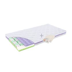 Träumeland Set Matratze Butterfly 70x140 cm + 2 Spannbetttücher Tencel beige