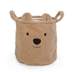 Childhome Teddy Korb Aufbewahrungsbox Spielzeugtonne 30x30x30 cm Braun 