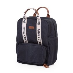 Childhome Rucksack Wickeltasche Wickelrucksack Family Club Signatur schwarz