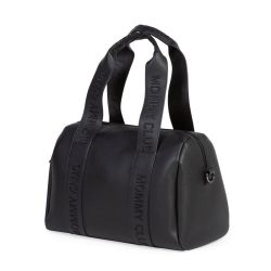 Childhome Mommy Club Wickeltasche Handtasche Umhängetasche Bag Signatur SimiliLeder Schwarz