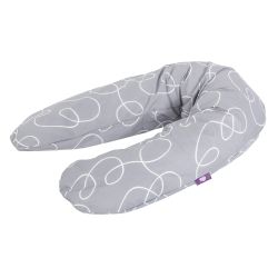 Träumeland Ersatzbezug für Stillkissen 190 cm Bezug Design 13 grau
