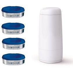 Angelcare Windeleimer Dress-Up XL 66 cm Höhe inklusive 4 Nachfüllkassetten